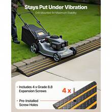Car Driveway Rubber Curb Ramp, 33069 Lbs Load Capacity, 2.6 Inch Rise Curbside Bridge Ramp With Yellow Reflective Strips, Suitable For Loading Dock, Warehouse, Garage, Sidewalk (1 Pack) - 33069 Lbs - View 5