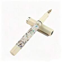 Jinhao 58 Fountain Pen With Abalone Shell Inlay Acrylic Barrel Gold-Plated Nib Office Signature Writing Pen Business Luxury Gift Pen, Back To School - 58 - View 3