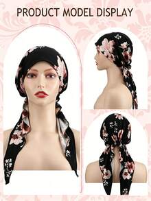 Women's Floral Print Casual Versatile Aviator Hat Suitable For Daily Wear - 4 Floral Fabric Airplane Caps - View 4