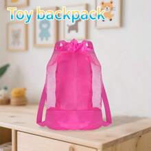 Mesh Drawstring Bag, Dry-Wet Separation Swimming Storage Backpack, High-Quality Beach Sports Backpack, Large Capacity Mesh Design, Quick-Dry Breathable, Convenient Drawstring Closure, Can Be Worn As A Backpack, Hands-Free - Multicolor - View 7