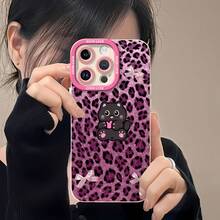 Funda para móvil con estampado de gatito y leopardo, compatible con teléfonos , , , OPPO y VIVO. Fabricada en TPU para una mayor protección contra golpes y caídas. Un accesorio divertido para los amantes de las mascotas. - Blanco - Ver 1