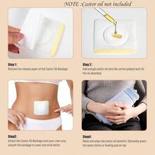 50/30/10/1pc Castor Oil Patch For Belly Button, Disposable Castor Oil Compress, Leak-Proof Belly Button Patch Cover, Portable, Breathable And Skin-Friendly - View 7