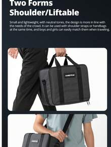 AMBITFUL PB19 Portable LED Video Light Kit Storage Bag, Photography Lighting Equipment Protective Carrying Case With Handle And Shoulder Strap - View 5