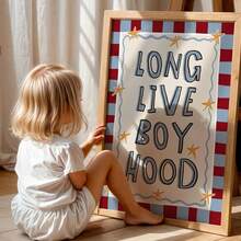 Retro Wall Arts Long Live Boy Hood Posters Long Live Boy Hood Canvas Prints Nostalgic Wall Decor Canvas Art Print For Living Room Bedroom Dorm Housewarming Gifts Birthday Gifts Anniversary Gifts Unfr - A - View 3