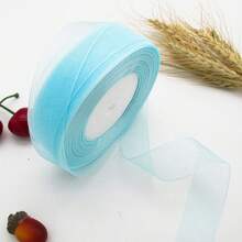 50 Yards Transparent Organza Snowflake Ribbon, 2.5cm Wide, DIY Gift Wrapping, Hair Accessories And Handmade Ribbon, Christmas, Valentine's Day - A - View 7
