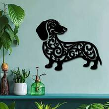 Fun Dachshund 2D Acrylic Wall Decor Ornament, Suitable For Indoor And Outdoor Placement, Ideal For Garden, Yard, Home Space, Balcony And Fence Decoration. Fits Modern Home, Room, Bedroom, Bathroom Decor. Waterproof And Sun-Resistant, Perfect Choice For Wall Decoration And Birthday Gift. - Black - View 6