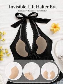 1pc Push-Up Invisible Self-Adhesive Bra With Adjustable Straps, Suitable For Camisoles And Backless Dresses - Multicolor - View 2