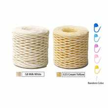 1/2 Roll High-Quality Raffia Yarn Straw Paper - Natural Fiber Macrame For Crochet Crafts, Jewelry Making, Hand Knitting, Summer Hats, Baskets, Gift Wrapping & More - Twisted String In Assorted Colors, Yarn Crochet - Multicolor - View 13