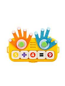 1 pieza Juguete de aprendizaje de matemáticas de conteo de dedos para niños, ayuda de enseñanza de suma y resta para preescolares de 3+ años, con caja de almacenamiento, bloques de conteo Montessori portátiles, correa ajustable para el hombro, gancho y bucle duraderos, desarrolla el sentido numérico y el pensamiento computacional - Multicolor - Ver 13