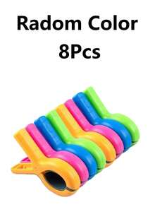 8pcs Large Beach Clips And Colorful Clips, Used To Keep Towels Clean And Dry, Suitable For Swimming Pools, Boats, Cruises, Outdoor Patios And Yards Towel Fixing, Ideal Accessory For Beach Towel Cleaning And Drying - Multicolor - View 14