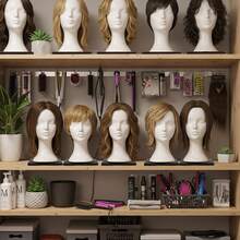 Wig Styling Holder Base For Tabletop Display Style Model Hair Hat Hairpieces Mask Salon Travel, Halloween - View 5