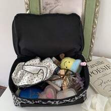 Nueva bolsa de maquillaje portátil de gran capacidad con estampado de leopardo, bolsa de aseo, bolsa organizadora de viaje - neceser - Ver 4