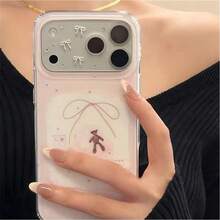 1pc Cute 3D Bow Rhinestone Clear Camera Lens Protector For IPhone 17 Pro Max/17 Pro, Elegant Shiny Tempered Glass Phone Camera Cover, Anti-Scratch Lens Guard, Girly Phone Accessories - Clear - View 2