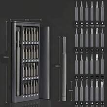 TIMESS 24-In-1 Mini Precision Magnetic Screwdriver Set, Professional Repair Tool Kit, Aluminum Handle, Suitable For Mobile Phones, Computers, Watches, Laptops, Smart Doorbells, Glasses And Various Electronic Devices - 6024 - View 4