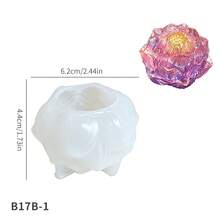 3D蓮花造型矽膠皂模 蠟燭製作模具 環氧樹脂DIY手工模具 - 蓮花 - 查看 9