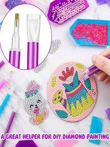 Purple Diamond Painting Tool Drill Disc Purple Tip Drill Disc Stick Drill Disc Artifact Drill Tool Set - A - View 3