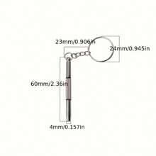 2/10pcs Mini Screwdriver Three-In-One Set With Keychain - Glasses, Watch, And Mobile Phone Repair Tool, Suitable For Home And Manufacturing Use, Portable Multifunctional Screwdriver - Multicolor - View 5