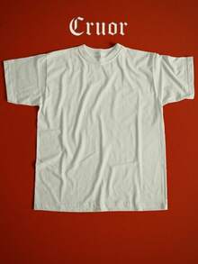 Camiseta Lisa Basica Cruor Wear Fio 26.1 100% Algodão Plus Size Unissex T-shirt Camisa Inverno - Off-white - Visão 1
