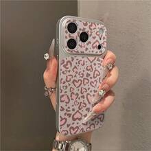 Fashionable New 3D Heart Leopard Print Soft Phone Case Compatible With IPhone 17 Pro Max, 17 Pro, 17 Air, 17, 12, 13, 14, 15, 16 Pro Max, 14 Plus, 15 Plus, 16 Plus, 11, 17, 16, 15, 14, 13, 12 Shockproof Protective Cover - Multicolor - View 1