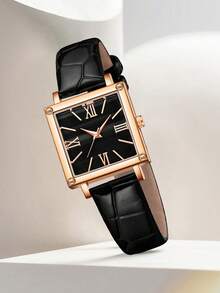 Ensemble de bijoux pour femmes 9 pièces comprenant montre à quartz, bracelet, collier, boucles d'oreilles et bague, design minimaliste décontracté à cadran barre, convient pour le port quotidien, la décoration de fête, la Saint-Valentin, la Fête des Mères, la saison des mariages, l'anniversaire et divers cadeaux de festival pour les amis et les mères - Multicolore - Voir 3