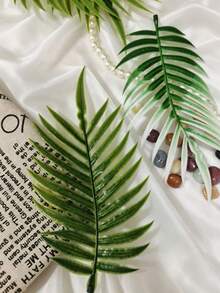 50/20 pièces Feuilles d'herbe d'eau artificielles en plastique bicolores mélangées au hasard, fausse verdure plate pour décoration de terrarium de jardin, décoration de maison, salle à manger, table de cuisine, accessoires de mariage et de fête muraux, affichage intérieur et extérieur de cour, artisanat toutes saisons - Multicolore - Voir 6