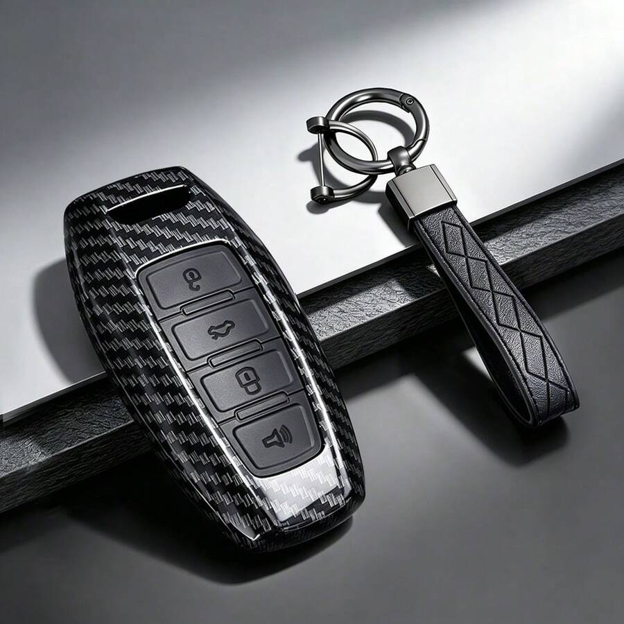 ABS Carbon Fiber Car Key Case For Great Wall Haval Jolion H6 H7 H4 H9 F5 F7 F7X F7H H2S GMW Dargo Shell Fob Keychain Holder Accessories - Type a - View 1
