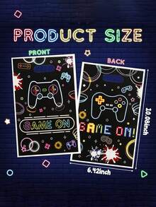 30pcs-Electronic Game Party Favor Bags -Neon Electronic Game Theme Dessert Candy Gift Bags, Gamer Birthday Game Activity Supplies, Game On Theme Party Decorations, Birthday Party, Baby Shower Party Theme Supplies - Multicolor - View 3