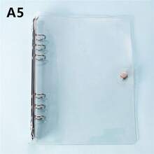 A5/A6/A7 Transparent Loose-Leaf Binder Cover, 6-Hole PVC Notebook Sleeve, DIY Diary, Minimalist PVC Soft Shell Loose-Leaf Notebook Cover, Transparent Loose-Leaf Binder Shell - Transparent - View 12