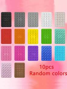 10pcs Silicone Suction Cup Phone Stand, Random Color, Multiple Color Options, Suitable For Smartphones, Non-Slip Adhesive Grip, Supports Hands-Free Viewing, Video Calls, Gaming, Car Dashboard And Bedside Use, Portable Phone Stand, Multi-Functional Suction Cup, Gift For Friends, Ideal Holiday Small Gift - Multicolor - View 2
