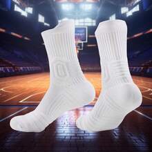 1 Pair New Style Mid-Calf Basketball Sports Socks - Basketball/Running/Soccer/Marathon/Cycling, Anti-Slip & Durable, Unisex - Multicolor - View 13
