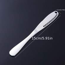 1pc Stainless Steel Butter Spreader - Reusable Cheese & Jam Slicer With Grooved Design For Easy Spreading, 3-In-1 Kitchen Tool For Home & Restaurant, Multi-Function Stainless Steel Butter Knife And Spreader For Cheese, Jars And Cream - Essential Kitchen Gadget And Supply - View 10