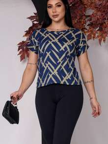 Striped Blouse - Fashion For Every Occasion - Azul - Ver 1