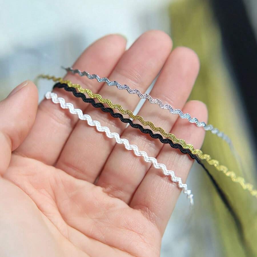 1 Yard Ultra Small Wavy Trim, Perfect For Sewing Craft Supplies - Multicolor - View 1