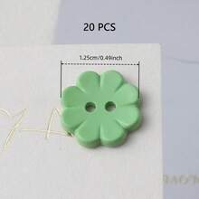 20/30/40/50/60入 1.2-1.5cm 鮮亮糖果色 8瓣梅花形 素色/混色樹脂塑膠鈕扣，適用於兒童服飾、髮飾、針織毛衣、夾克、手工縫製裝飾鈕扣，情人節禮物DIY材料，DIY服飾與手工藝，美術用品，縫紉配件 - 八瓣花 - 查看 40