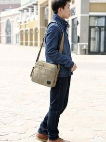 Men Crossbody Bags - Khaki - View 1