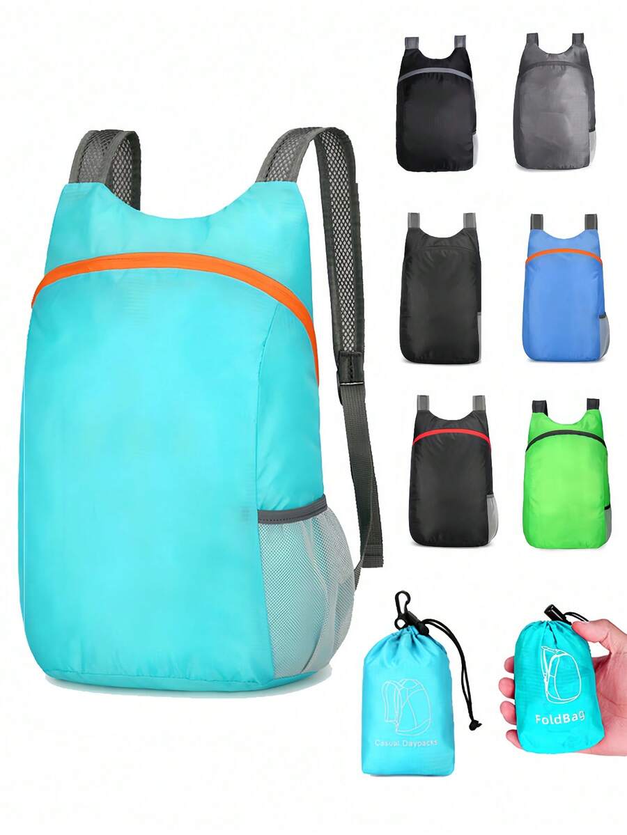 Sac à dos pliable imperméable, sac de voyage léger grande capacité, sac de sport portable, sac de rangement pour voyage, cyclisme, randonnée, camping et sports de plein air, accessoires de randonnée pour hommes et femmes, équipement essentiel de camping