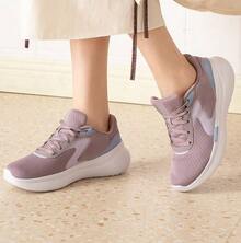 Skechers 全新百搭女士運動休閒跑步鞋 - 粉紅紫色 - 查看 5