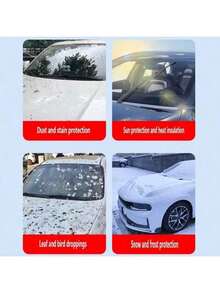 磁吸式汽車前擋風玻璃雪罩，多層加厚防霜罩，附後視鏡收納袋，夏季遮陽、冬季防冰防塵防水前擋風玻璃罩 - 多色 - 查看 7
