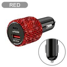 Adaptor Charger Mobil USB-C PD Bling Bling, Pengisian Cepat, Cocok untuk Berbagai Kendaraan Kecil, Kabel Pengisian Cepat 3-in-1 dengan Lampu LED dan Kristal Berlian Imitasi, Hadiah Terbaik untuk Pesta Ulang Tahun dan Liburan untuk Pria/Wanita - Beraneka warna - View 21