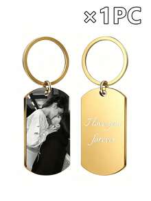 Llavero de metal personalizable, impreso con tu foto y texto, 4 estilos y 4 colores disponibles, paquete de 1 pieza, 3 piezas o 5 piezas. Perfecto como llavero, decoración de mochila, regalo de cumpleaños, regalo de aniversario y regalo del Día de San Valentín. - Multicolor - Ver 50