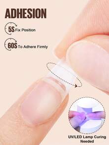 TOMICCA 2PCS 15ml Nail Glue FOR NAIL TIPS – Fast-Curing Under LED/UV Lamp, Soak-Off Removable, Long-Lasting Adhesive For Nail Art & DIY Home Salon - 無色 - 查看 4