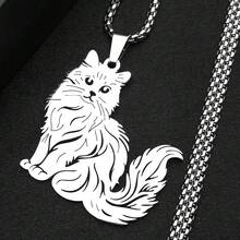 Sexy Ragdoll Cat Clavicle Chain Women Men Stainless Steel Silver Color Kitty Animal Our Cute Family Necklace Jewelry Accessory - Necklace - View 11