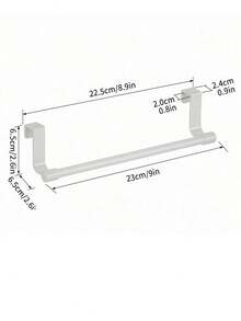 1 pièce Barre à serviettes extensible en acier inoxydable 23 cm (9,06 pouces)/36 cm (14,17 pouces), porte-serviettes de salle de bain et de cuisine, barre à serviettes en acier inoxydable brossé de 36 cm (14 pouces) avec crochets, porte-serviettes gain de place - Noir - Voir 15