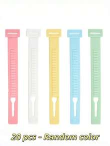 30/20/10/1pc Windproof Silicone Clothes Hanger Clips, Colorful Non-Slip Laundry Clips, Macaron Color Hanger Locks, Suitable For Wardrobe Storage, Balcony Outdoor Drying Rack, Ins Style Closet Storage, Space-Saving - Multicolor - View 13