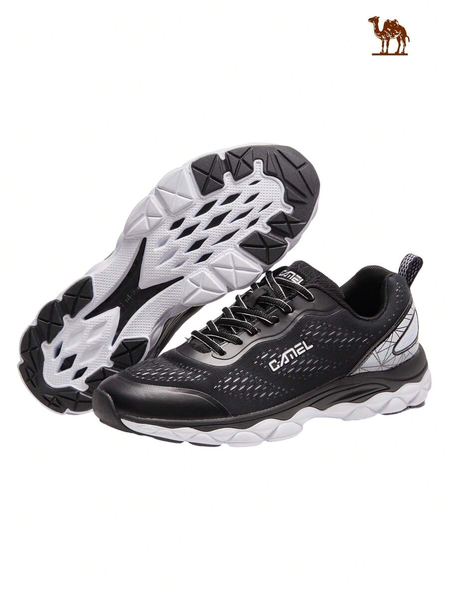 CAMEL CROWN Men's Casual Sports Shoes, Lightweight Breathable Fitness Jumping Rope Mesh Shoes With Professional Shock Absorption For Outdoor Running - Black - View 1