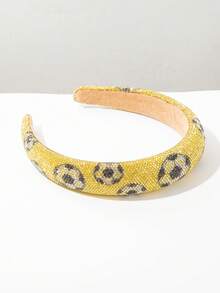 1pc Fashionable Elegant Rainbow Chocolate Fragment Hair Hoop Hair Accessory - FG666 - Yellow - View 2