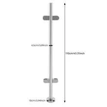 110cm Railing Post, Silver Stainless Steel Railing Post, Column Handrail Railing For Porches, Balconies, Gardens - Silver - View 2