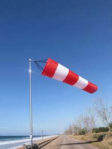 1pc Wind Direction Indicator, Outdoor Weather Wind Sock, Reflective Wind Direction Test Bag, Heavy Duty 23.6 Inch Outdoor Wind Indicator, Bright Colors, Eye-Catching Appearance, Red/White/Orange Striped Durable Polyester Wind Sock, Suitable For Outdoor And Lawn, Airport, Farm, Park, Can Be Used For Wind Direction Indication On Roofs And Towers, Also As Yard Decor, Warning Flag - A - View 9