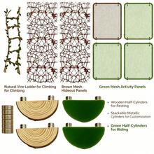 Jumping Spider Habitat Decor Set, Wooden Terrarium Background, Climbing Net, Rope Bridge, Jumping Platform, Spider Terrarium Accessories Kit - Jumping Spider Habitat - View 8