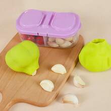 1pc Silicone Garlic Peeler, Soft Silicone Garlic Peeling Tool, Silicone Garlic Peeler - Multicolor - View 3